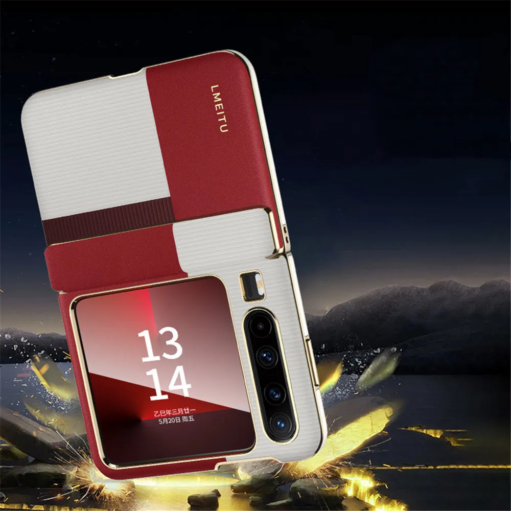 เคสบานพับแม่เหล็กหนังวัวแท้สําหรับ Huawei Pura X Business Cover