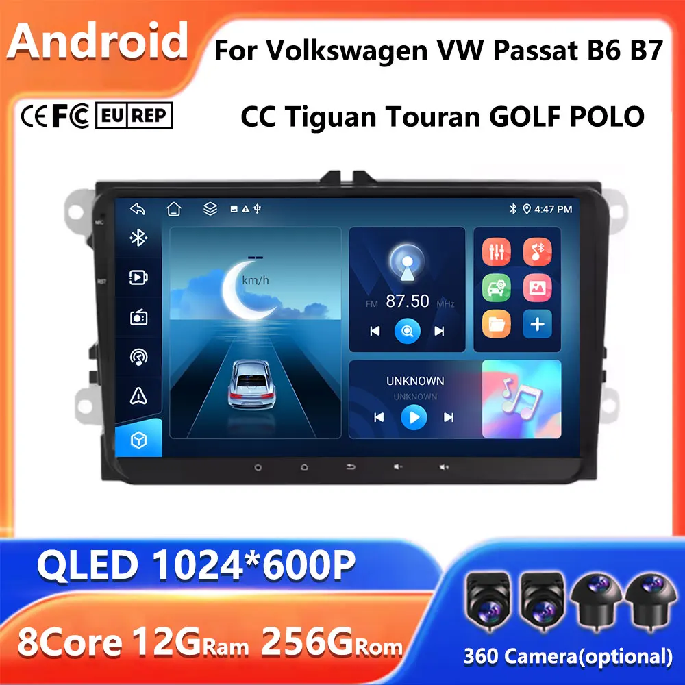 Wireless CarPlay Android Auto Radio For Volkswagen VW Passat B6 B7 CC Tiguan Touran GOLF POLO 5G Car Multimedia GPS