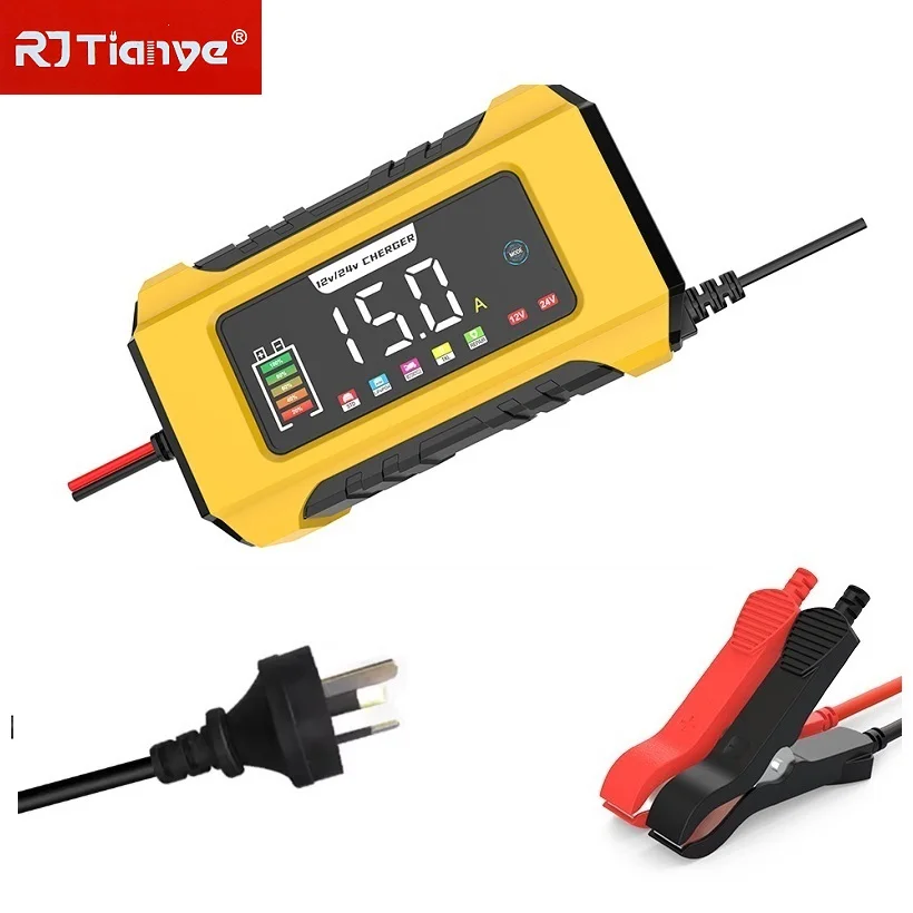 

AU Plug Car Battery Charger 12V 15A/24V 8A Smart Pulse Repair Lead-acid Battery Motorcycle Battery Charging LED Display