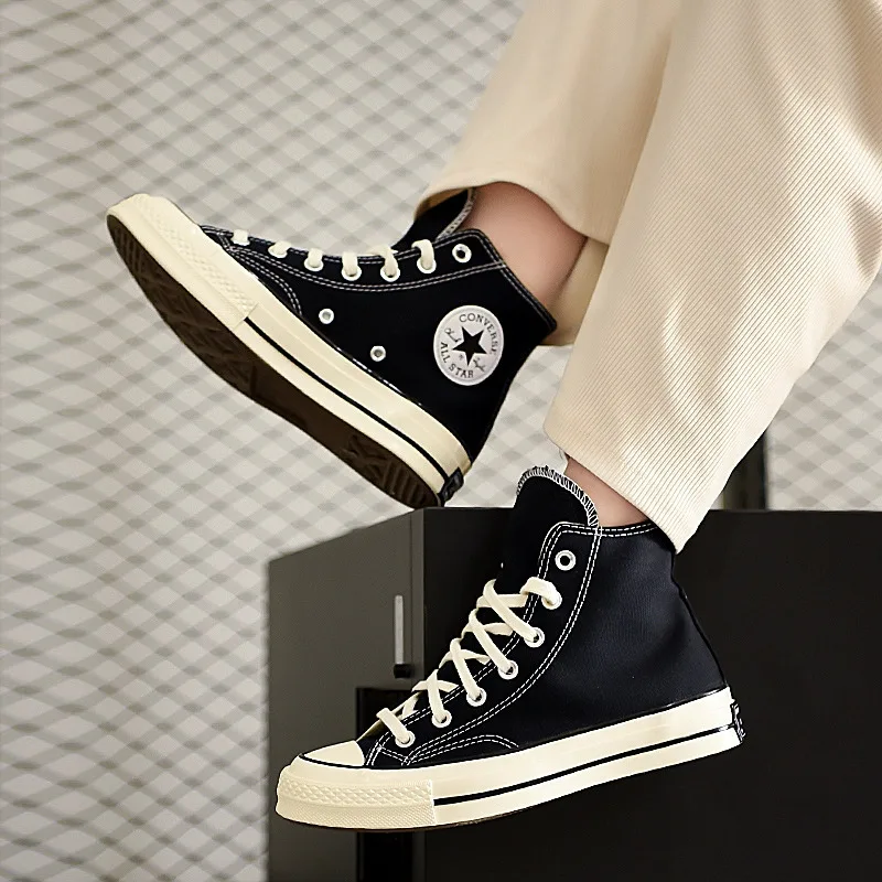 Converse men's shoes women's shoes 2024 new 1970s high help students light shoes trend ventilated casual shoes 162050