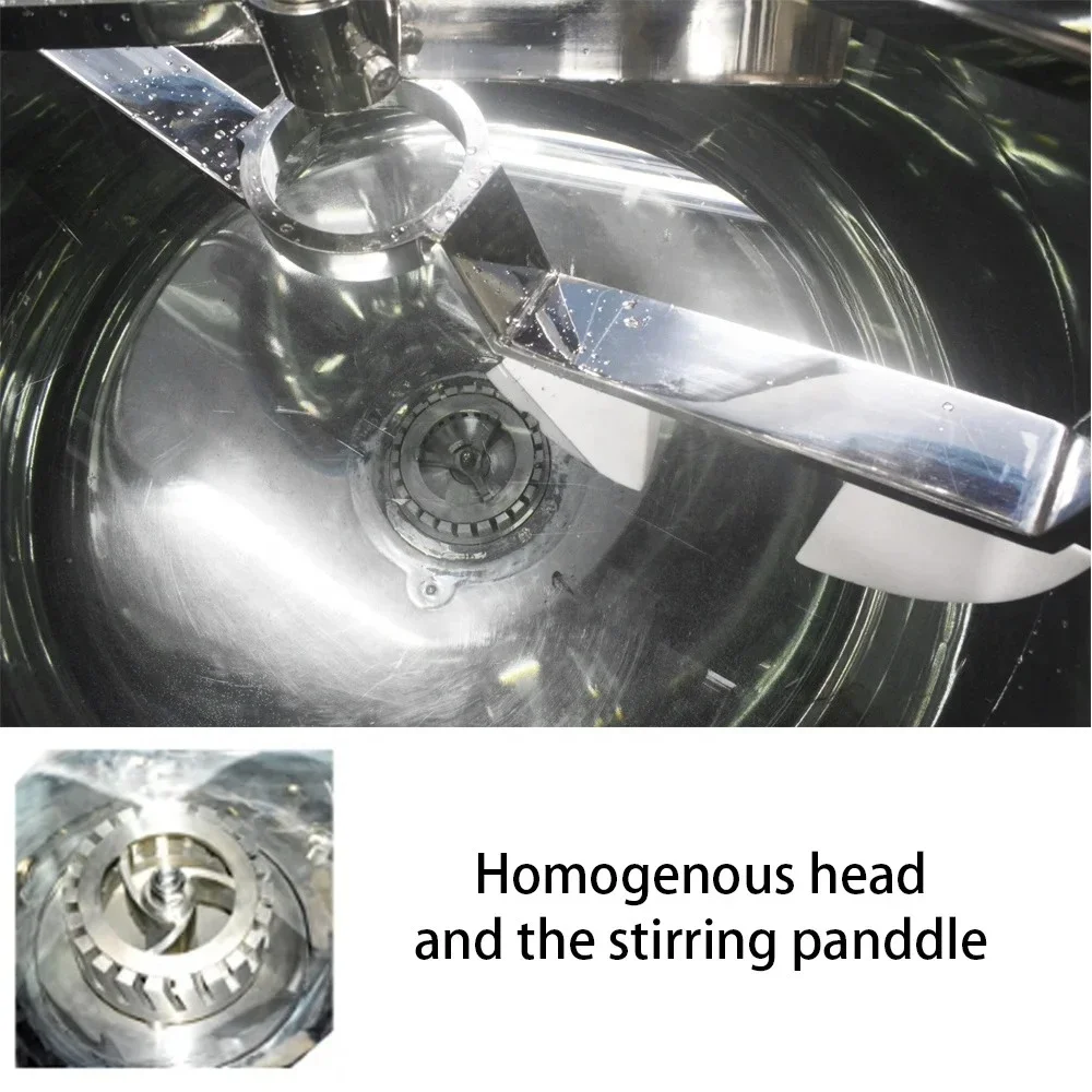 Fixed Type Homogenizer Mixer Body Lotion Making Equipment Cream Making Mixer Vacuum Homogenizing Emulsifying Mixer Machine