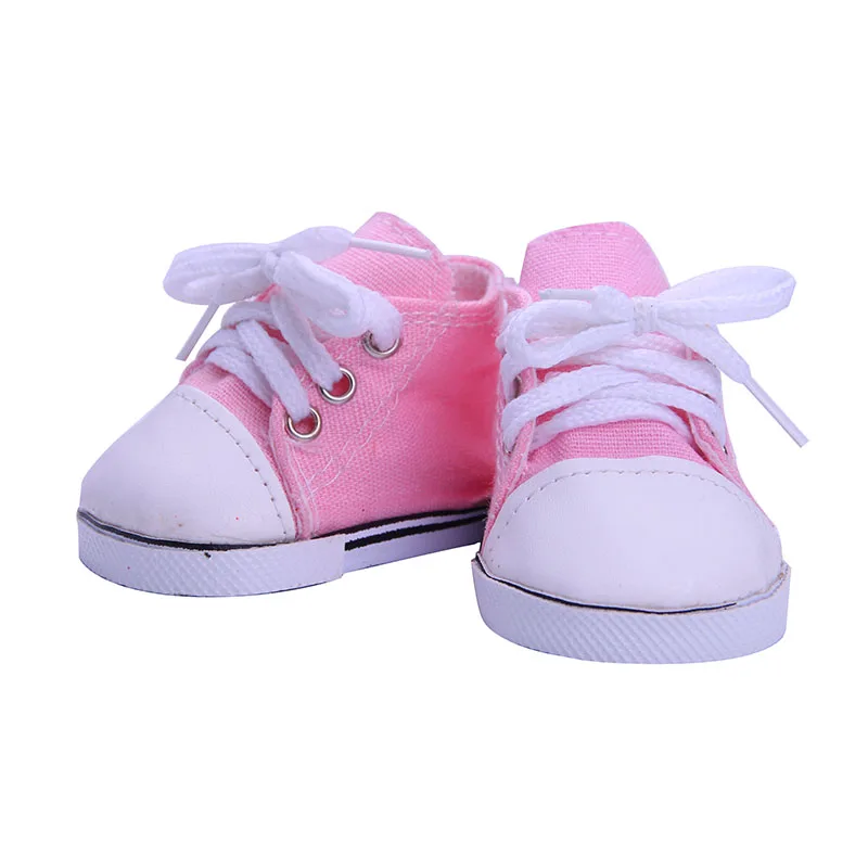 Chaussures plates en toile à lacets colorés, 1 paire, 80CM/100CM/120CM