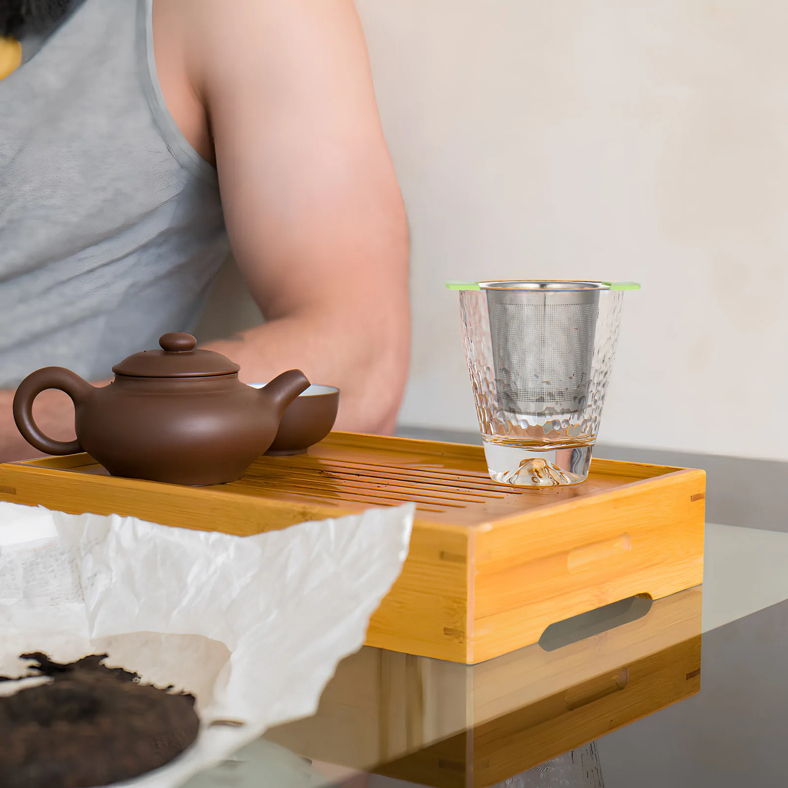 

2 шт. корзины для заварки чая из нержавеющей стали с мелкой сеткой и крышкой, сито для свободного чая с двойными ручками для горячего пивоварения, тушения