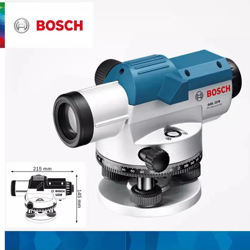 Bosch Gol 32 D Optimal Level 32X Zoom 120M High-Precision Automatic Leveling Measurement Parallel Level Instrument for Building