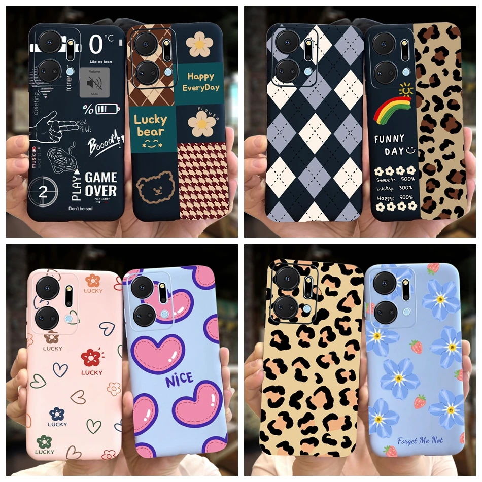 Cute Cartoon Case dla honoru X7a RKY-LX2 cukierki kolor miękkiego silikonu telefon tylna pokrywa dla honoru X7 CMA-LX2 Funda HonorX7a X7 X 7 7a