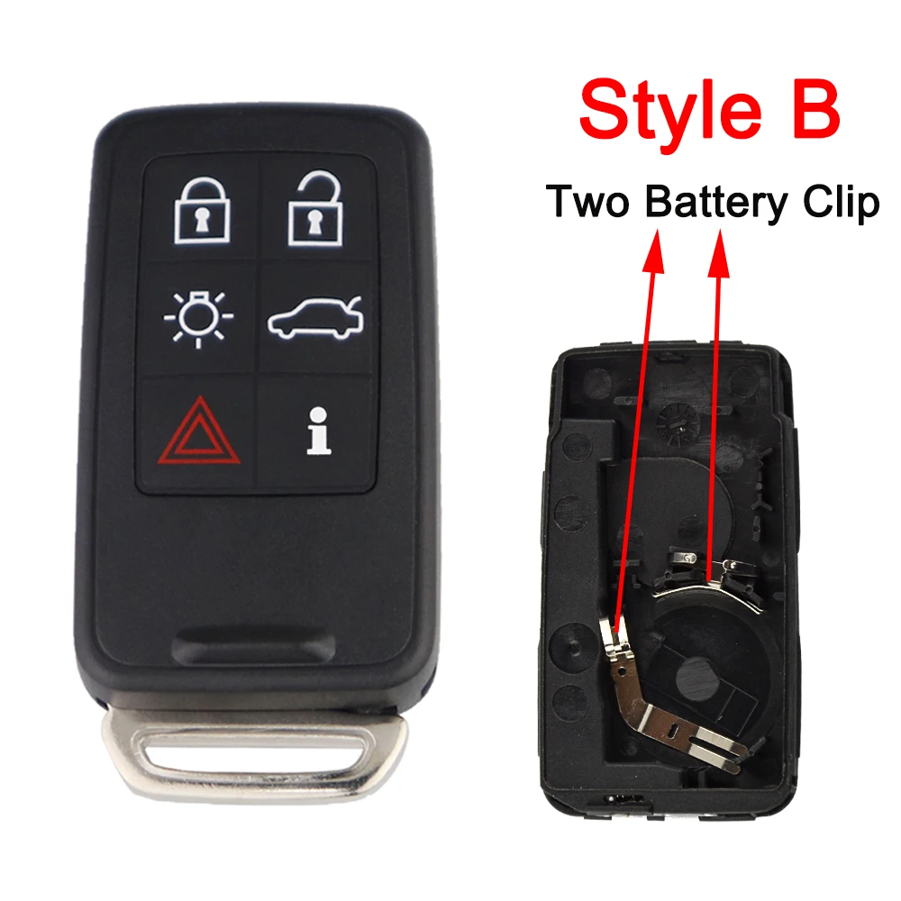 YIQIXIN Key Shell For Volvo S60 S60L XC60 S80L V60 V40 Fob Blank Case Cover Keyless Go 5/6 Buttons Replacement Smart Car Remote