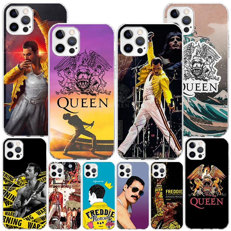 Rock Funky Freddie Mercury Queen Phone Case For iPhone 16 Pro Max 15 + 14 Plus 11 12 13 Mini Xs X XR 7 8 SE Personalized Gift Pr