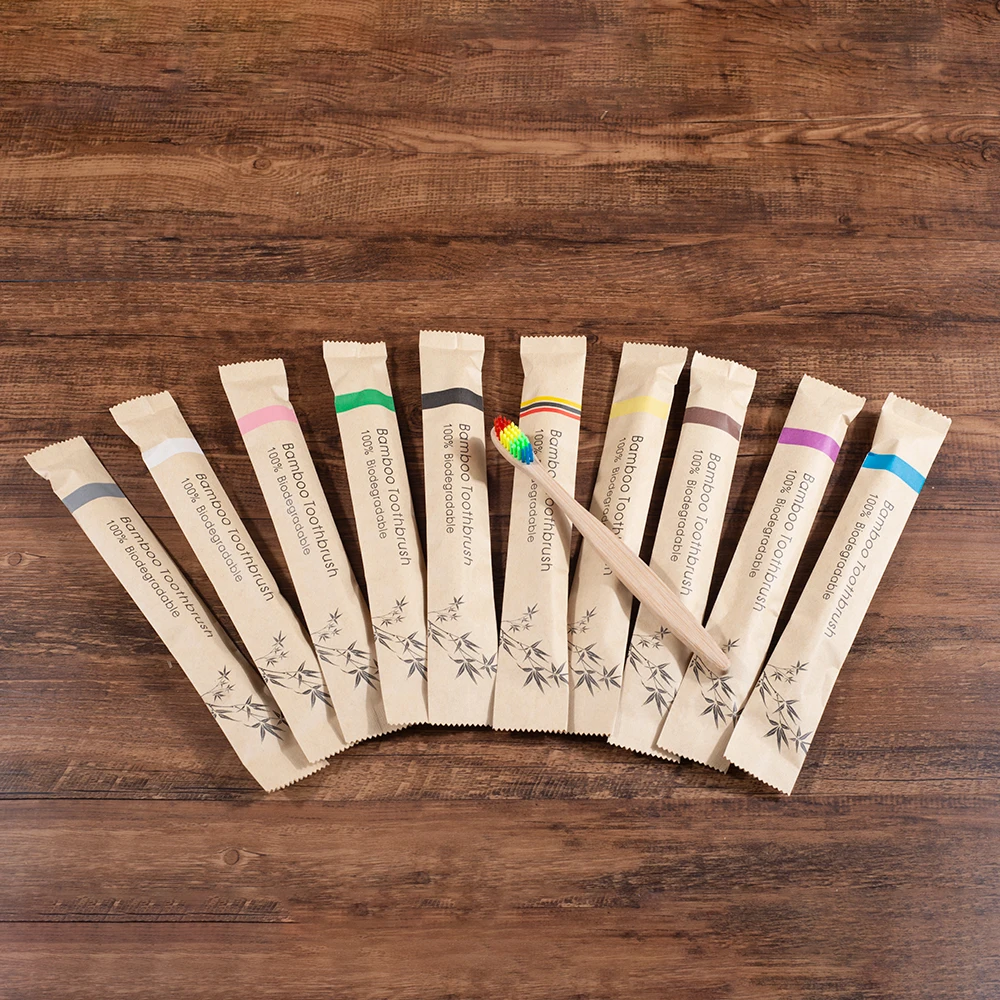 10 Piece Soft Bristles Bamboo Toothbrush Eco Friendly Vegan Tooth Brush Escova De Dente Cepillo De Dientes Bambu Brosse A Dent