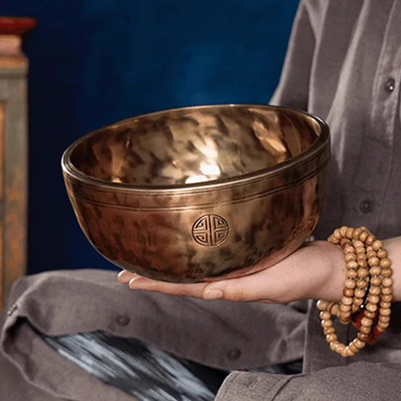 Nepal Handmade Singing Bowl Thickened Full Moon Sound Bowl Meditation Yoga Tibetan Singing Bowls Sound Healing Instruments Gifts