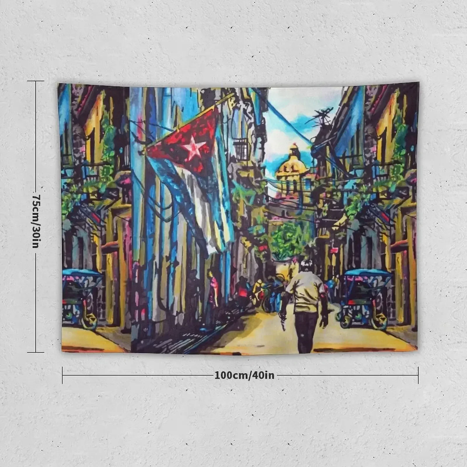 Havana, Cuba No. 2 Tapestry Decor Home Wallpapers Home Decor Aesthetic Room Decor Korean Decoration For Home Tapestry