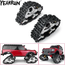 YEAHRUN RC Car Snow Tires All Terrain Tracks Wheels Sandmobile Conversion for 1/10 Axial SCX10 TRX4 D90 Upgrade Parts