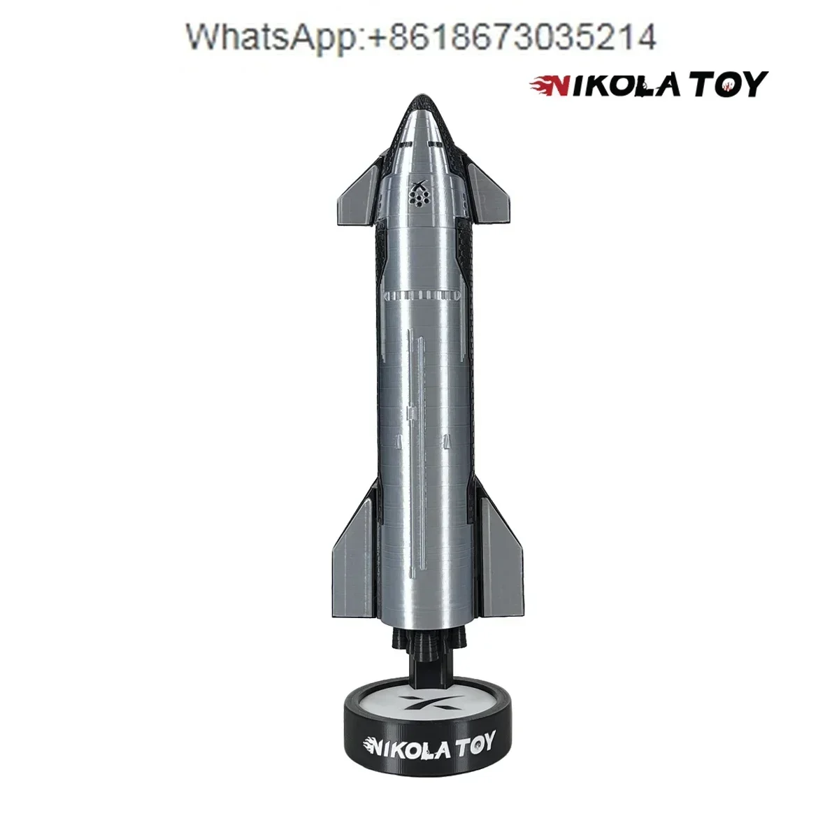 

Nikola Hardcore Technology Ornament SpaceX Starship Model 1:200 Rocket Flame Effect
