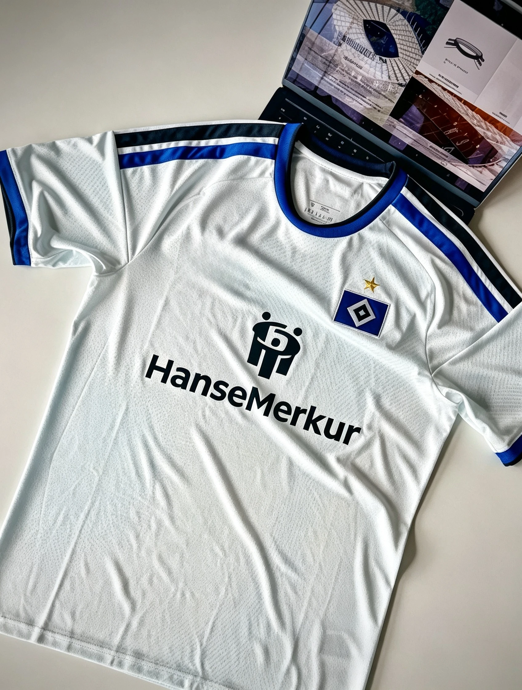 Hamburger SV 2026/27 Trikot, 3D-Druck Schnelltrocknendes Atmungsaktives T-Shirt, Herren- und Damen-Netz-Fußball-T-Shirt-Oberteil