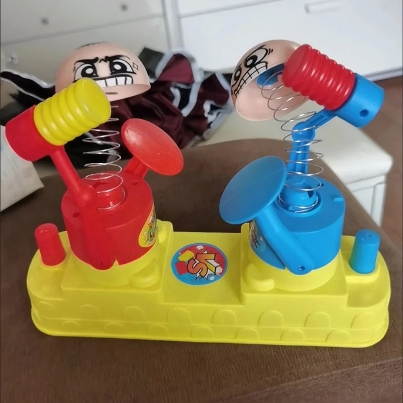 

2-Player Hammer Battle Toy, Random Interactive Style, Peekaboo Game Machine for 6-12 Year Olds Kids Party Table Game
