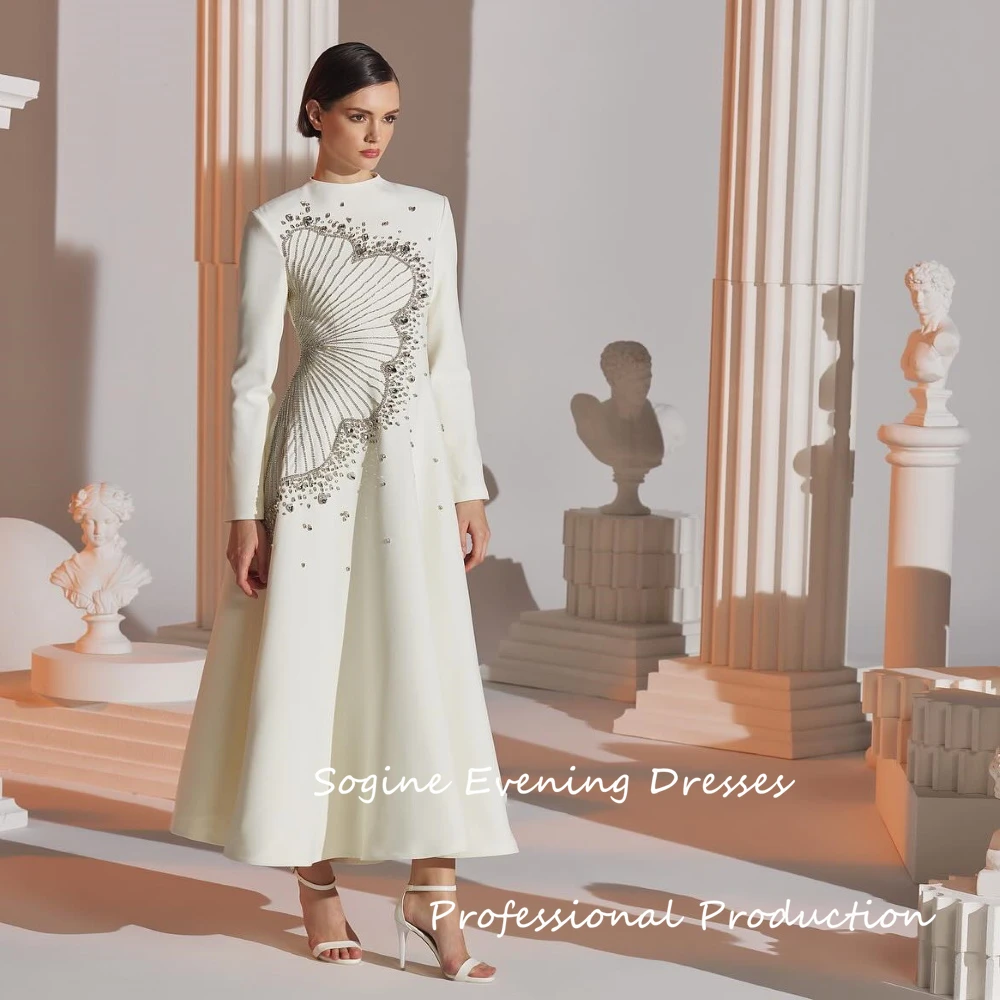 Fashionable Evening Party Dresses 2025 For Women With Hand-Sewing Sequins-Embellished Prom Dress A-Line Puffy Hem Cocktail Gowns