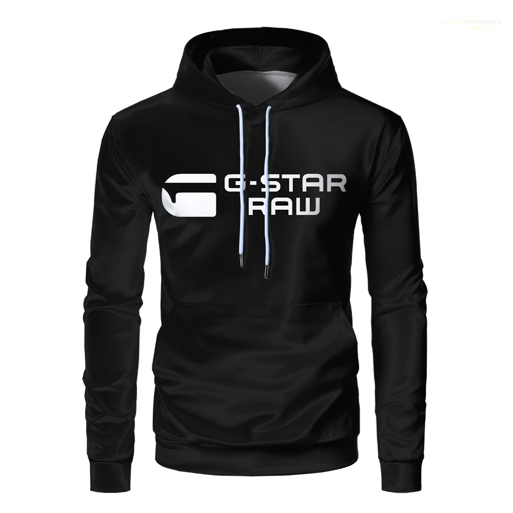 G STAR 3D Printed Men Hoodies High Street Hip-hop Fashion Pullover Sweatshirt 2024 Autumn Streetwear Mens Designer Clothes