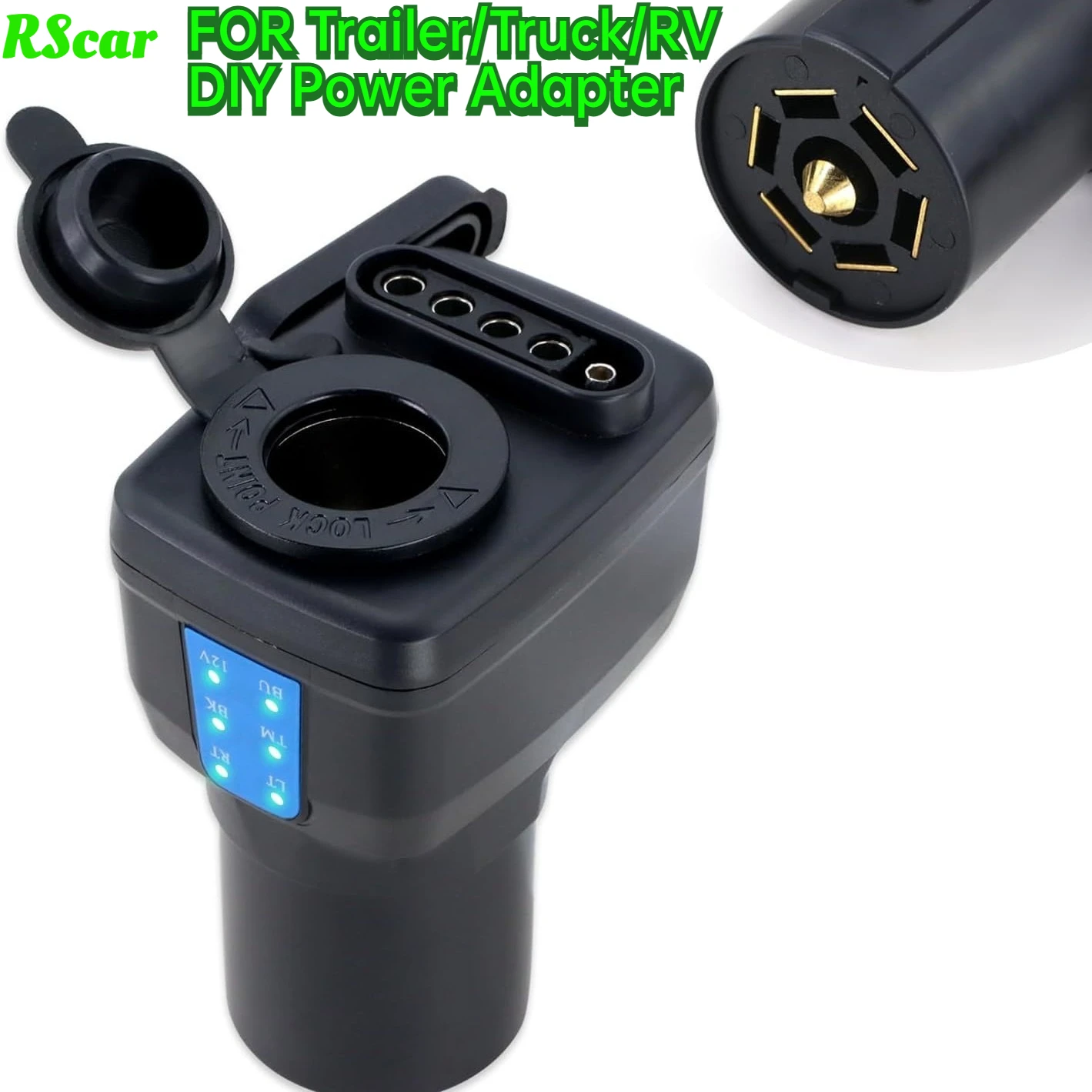 For Trailer Truck RV DIY Power Adapter 547C Water Resistant 12V Trailer Plug Tester For Safe And Efficient Circuit Testing Tool