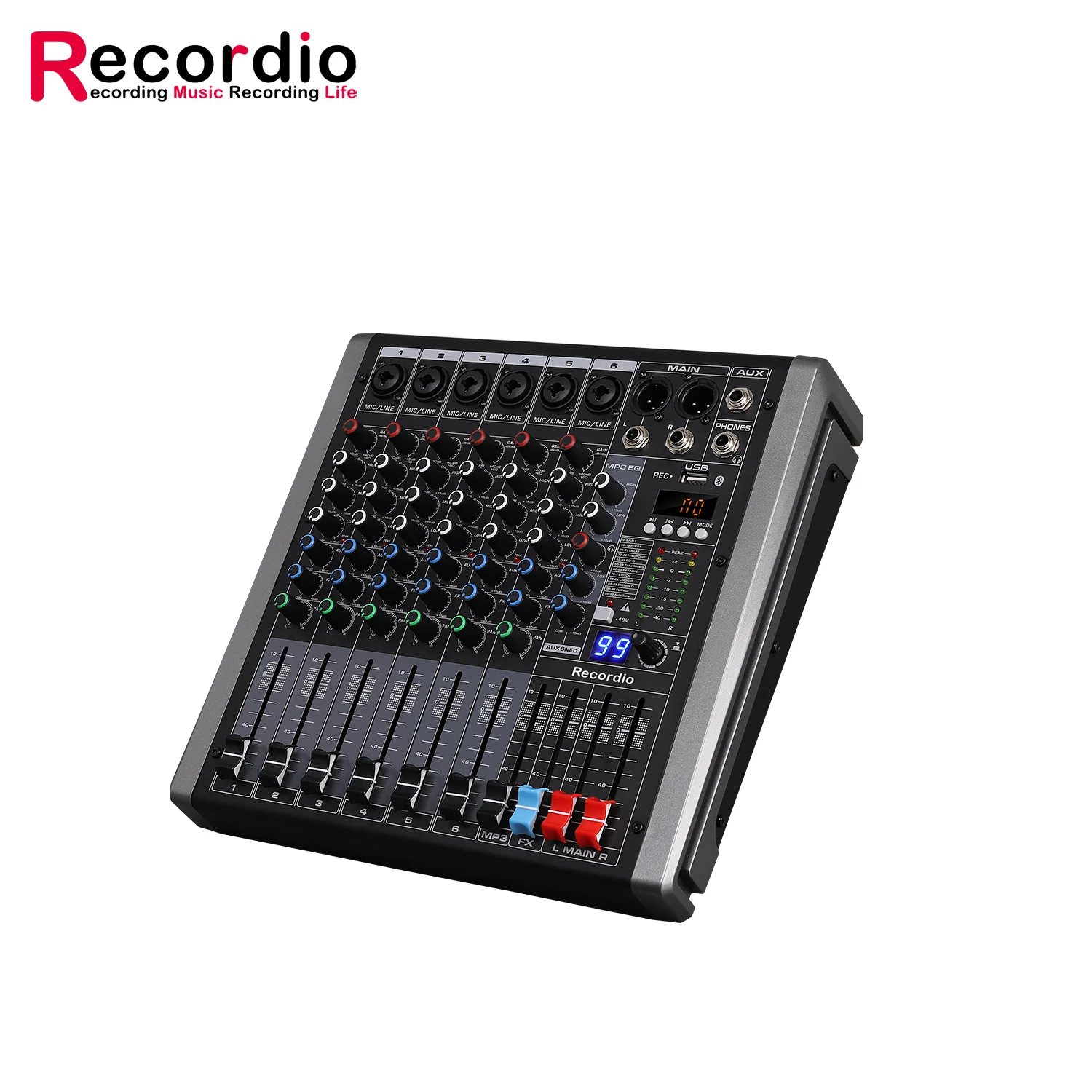 GAX-QQ6 Professional Mixing Console Performance 99DSP USB Audio Mixer - view 2
