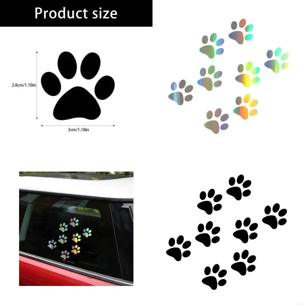 Fun Fun Cats Paws Print Decals Pack Reflective Outdoor Use 8Pcs for Cars & Laptops New - Aliexpress Deal