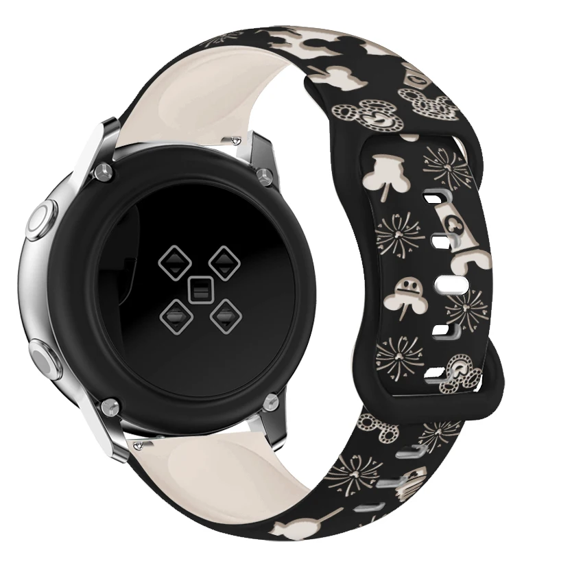 20mm Engraved Strap For Samsung Galaxy Watch FE 765 40mm 44mm Soft Silicone Band Womens Bracelet For 6Classic 43 47mm 42mm 46mm