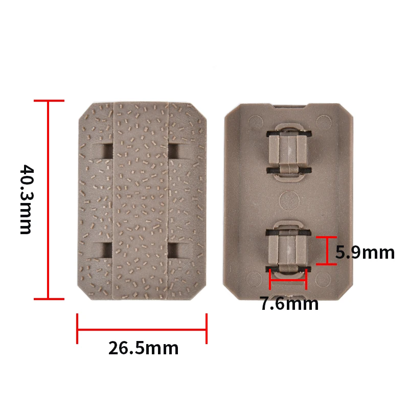 Mlok-cubierta de riel de polímero, Kit de montaje de Panel, ergonómico, ligero, 12 piezas