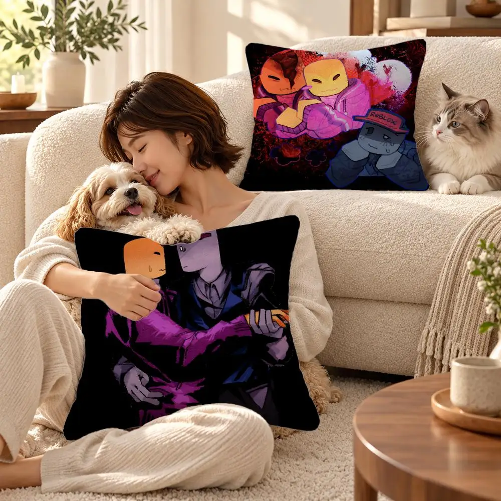 Anime Andrew x Ivan, Bad Things Cushion Cover Short Plush Cushion Cover Pillowcase Home Decor for Sofa Bedroom Holiday Gift