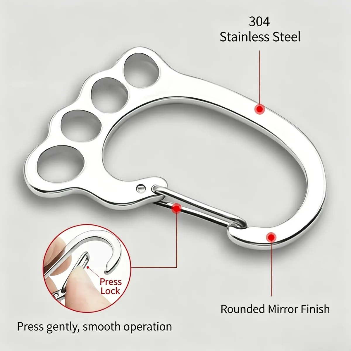 Heavy duty stainless steel keychain, anti-theft keychain hanging decoration, used for car keys and wall mounted keychains