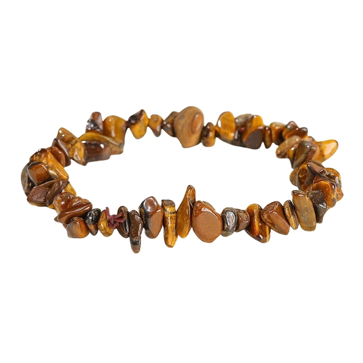 

Tiger's Eye Elastic Multiple Crushed Stone Natural Crystal Bracelet Suitable For Men Women 3-8mm Raw Chip Gemstone Jewelry