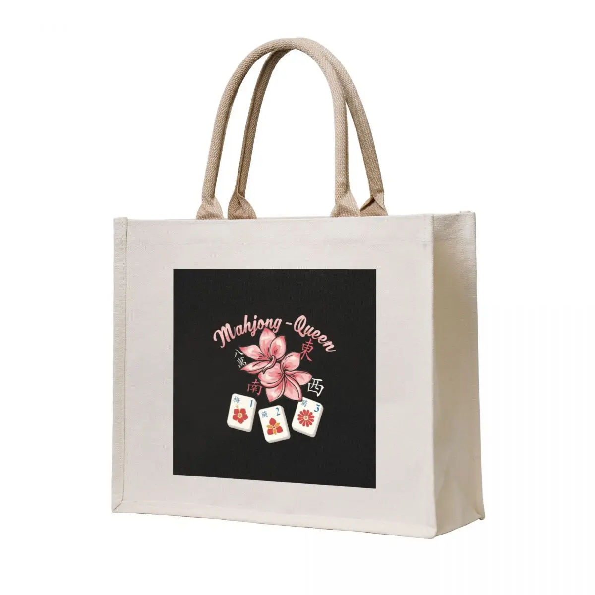 

Womens Funny Mahjong Art Mahjong queen Tote Bag canvas bags large tote bag Handbags