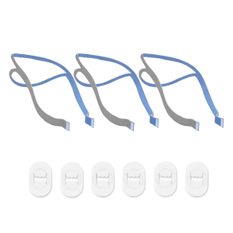 Replacement Headgear For Resmed Airfit P10 Nasal Pillow CPAP Mask Straps With Adjustment Clips