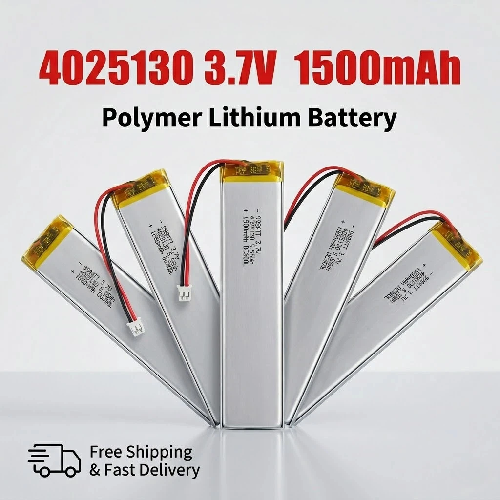 

4025130 3.7V 1500mAh Rechargeable Lithium Polymer Battery for LED Stair Light Cabinet Sensor Light E-book Reader