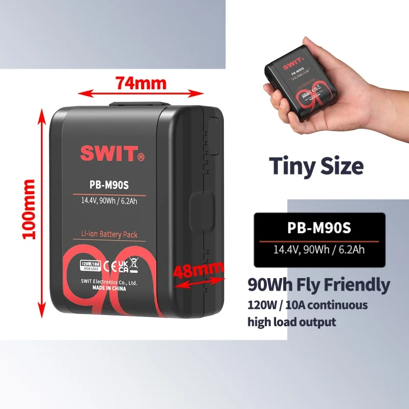 SWIT PB-M90S 90Wh Pocket V-mount Battery Pack