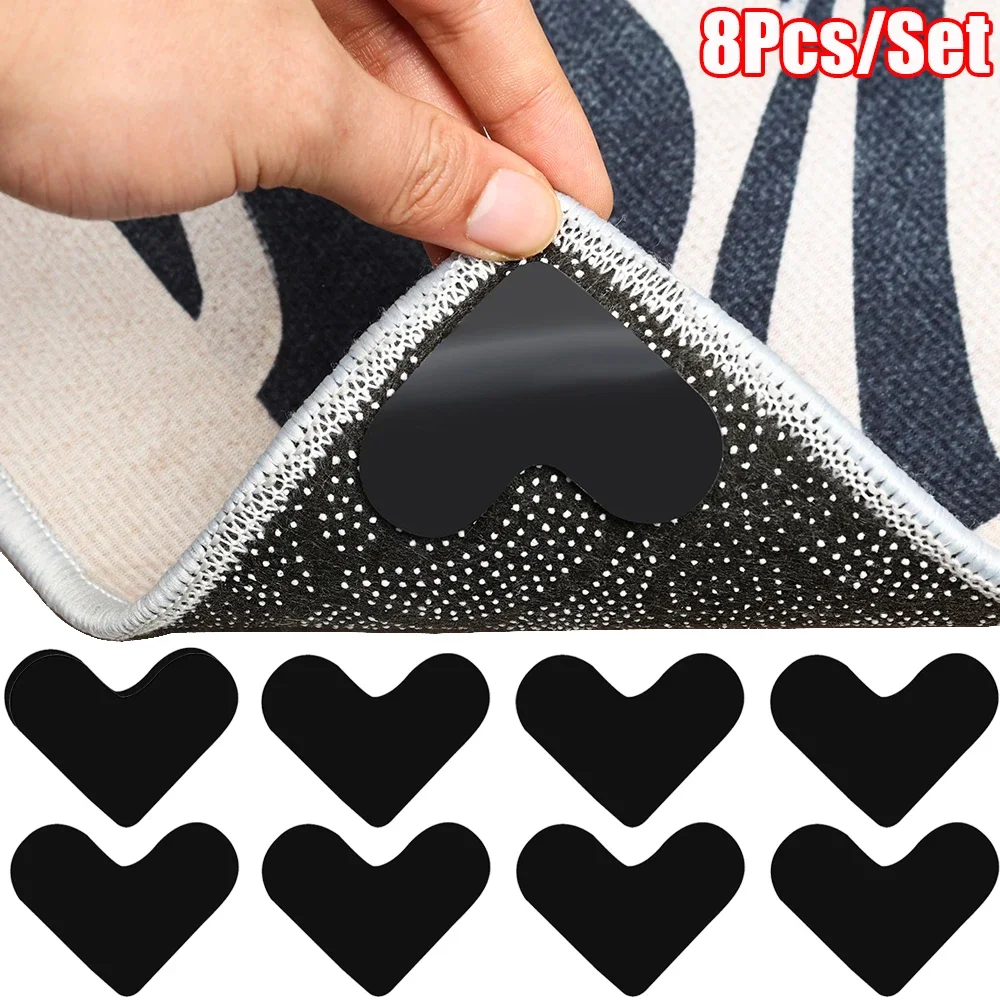 8/1Pcs Fastener Stickers Self Adhesive Hook Loop Tape For Bed Sheet Sofa Carpet Anti Slip Mat Pads DIY Apparel Sewing Supplies