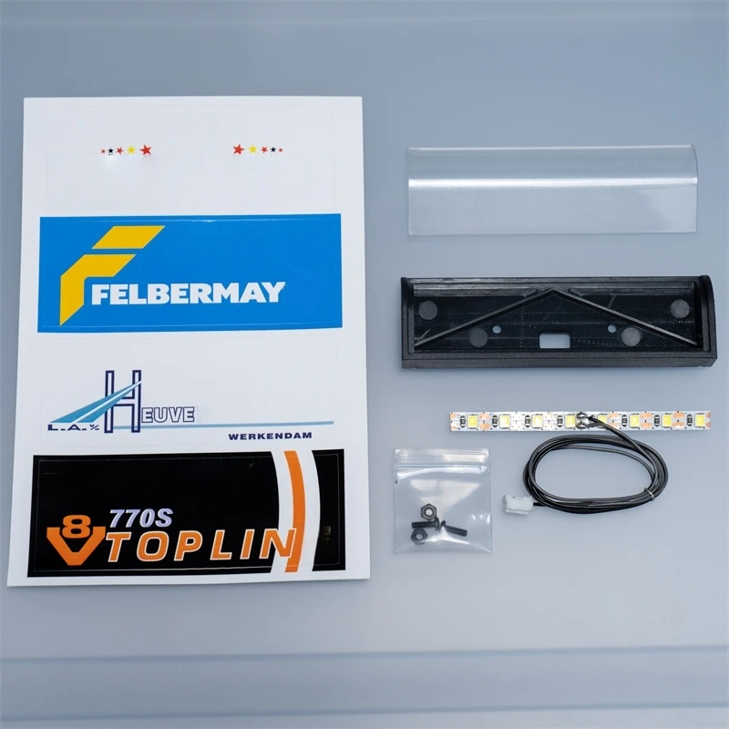 770S Roof Advertising Visor Lamp Front Light Boxes DX-005 For 1/14 Tamiya Rc 770s Romote Control Truck Trailer Tipper Toy Parts