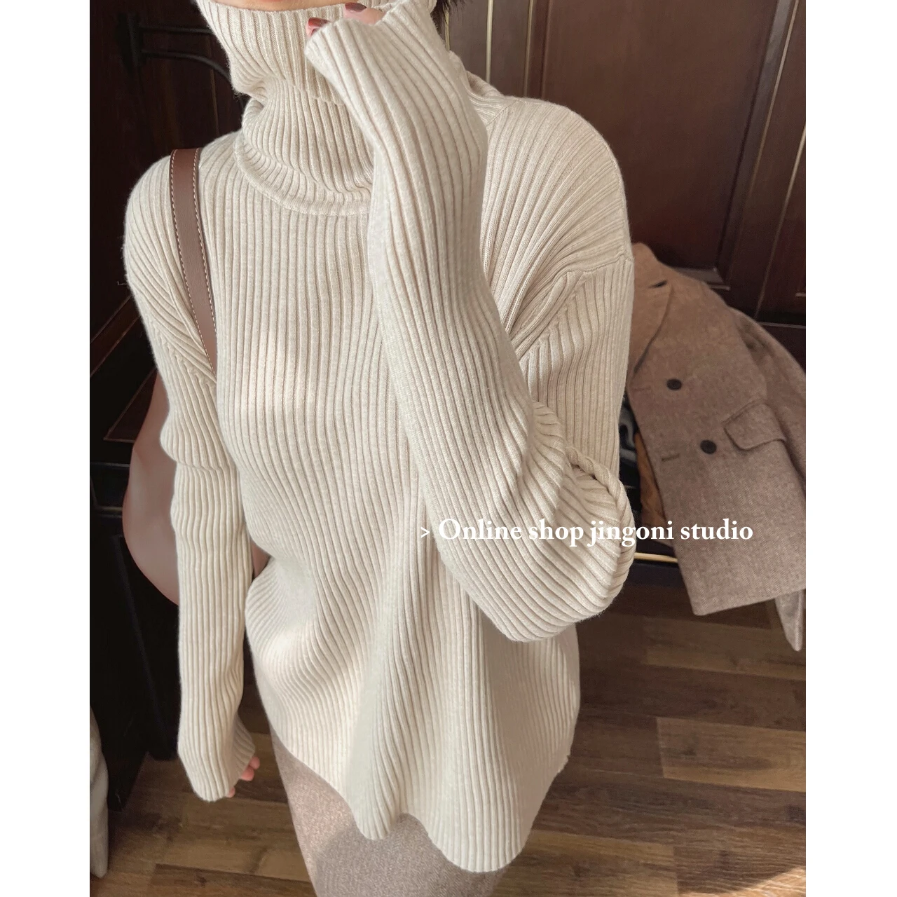 2022 Basic Simple Slim Turtleneck Knit Sweaters Tee Pullovers Y2k Clothes Top Woman Korean Fashion Vintage Oem Cheap Goth New