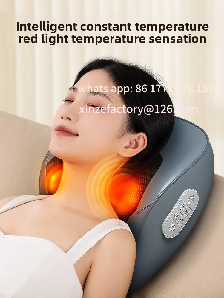 

Customizable Back Massager for Deep Shiatsu Lower Back Neck Massager with Heat 3D Kneading Massage Pillow Shoulder Legs