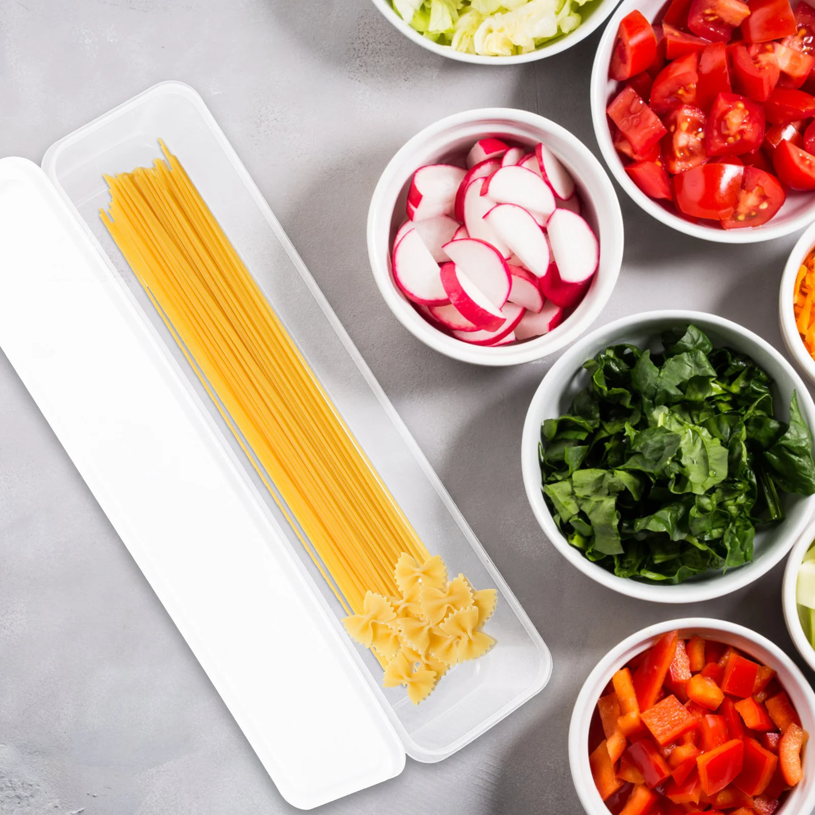 

3 шт., коробка для хранения лапши, холодильник, контейнер для еды для фруктов, овощей, закусок, хлеба, кухонный органайзер, хранитель свежести