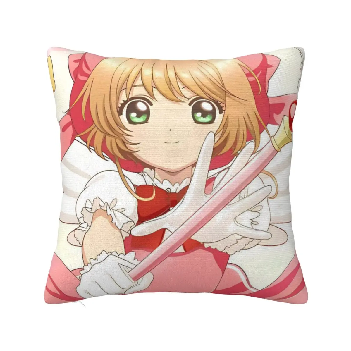 Cardcaptor Sakura Kero Pillowcase Printing Fabric Cushion Cover Decorations Pillow Case Cover Home Zippered 40*40cm