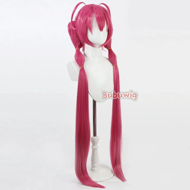 CyBubuwig Synthetic Hair Hoshizora Miyuki Cosplay Wigs Futari wa Pretty Cure Cure Happy 100cm Hot Pink Ponytail Wig Heat Resista