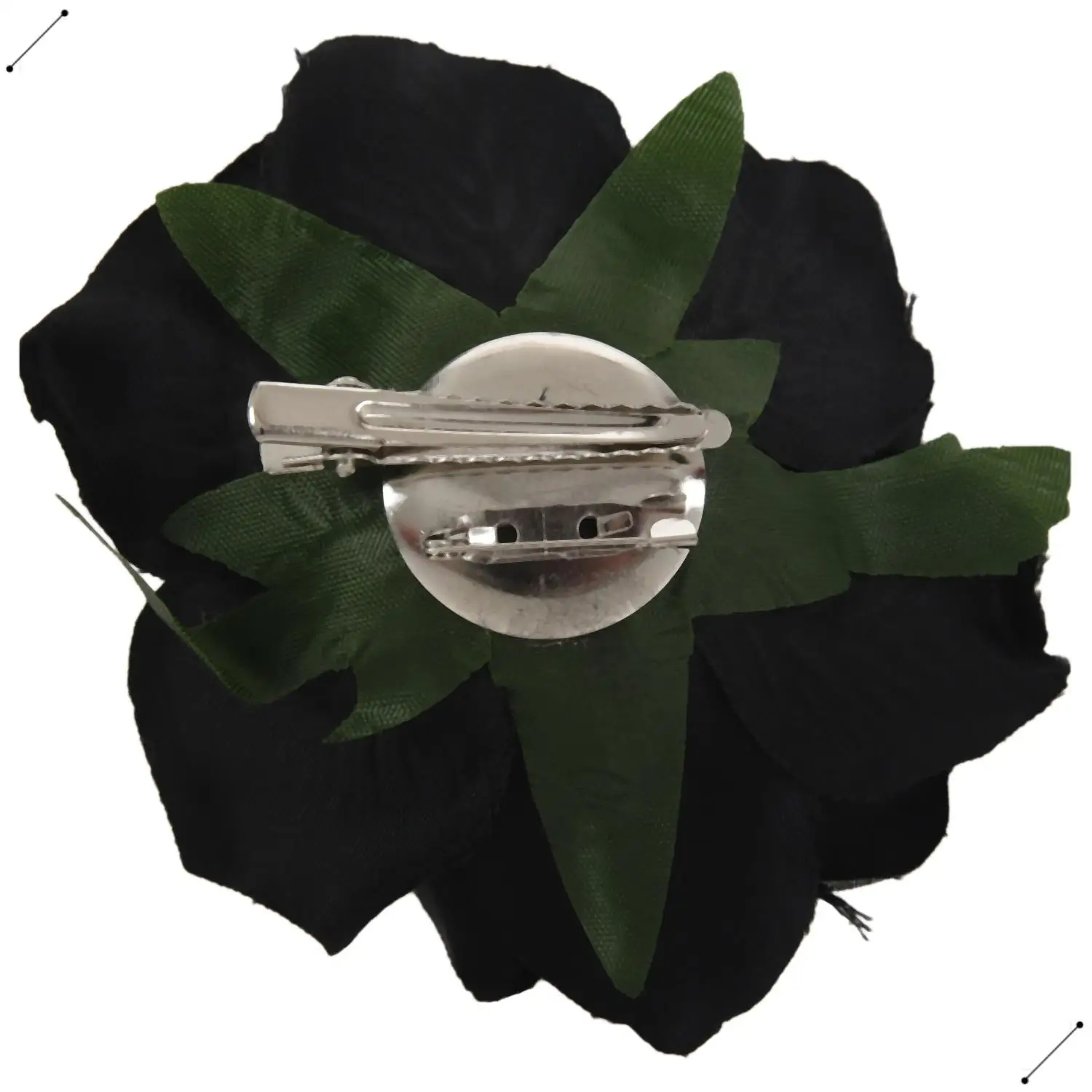 

Rose Flower Hair Clip Dancer Pin Up Flower Brooch 5 Packs Black