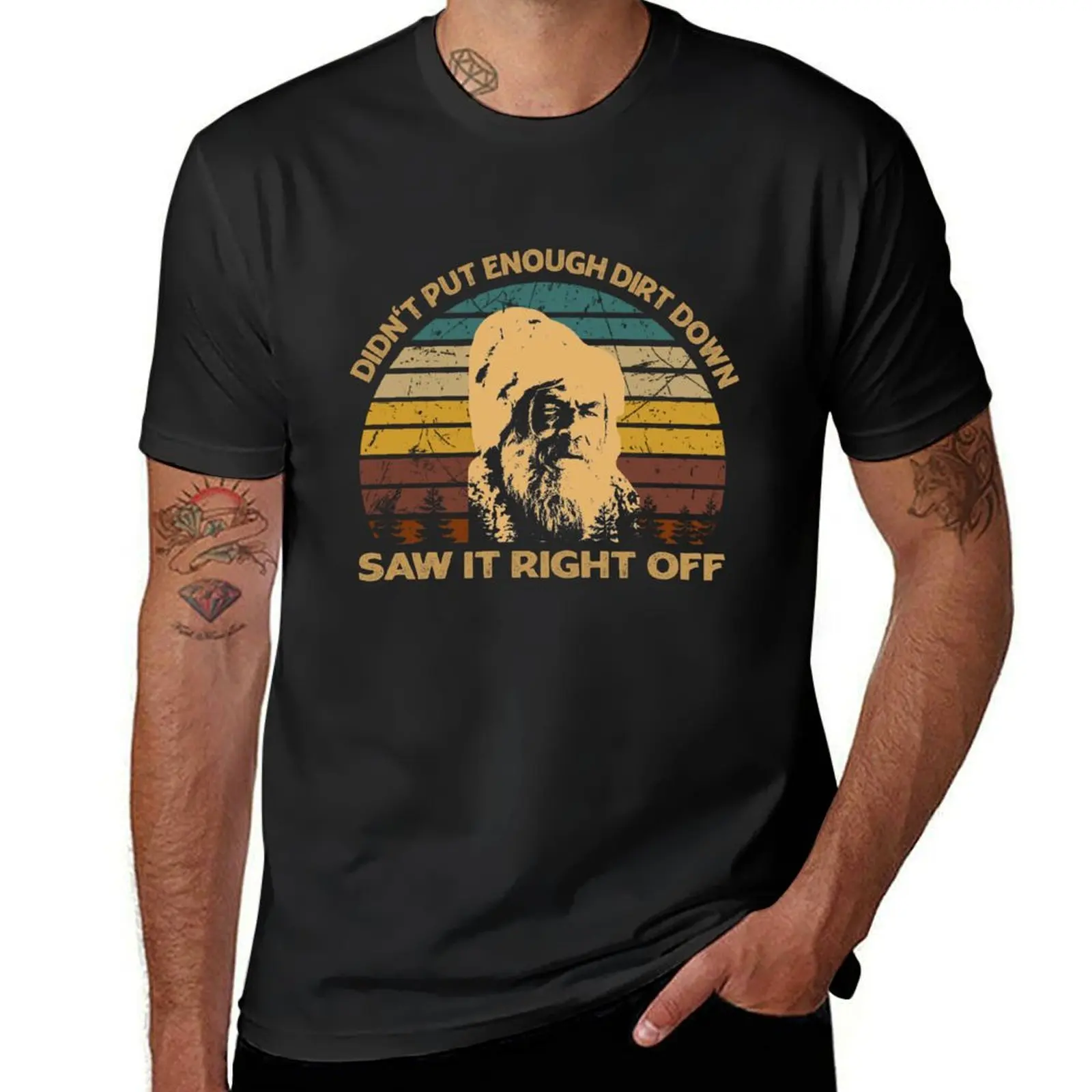 Vintage Jeremiah Arts Johnson Film - Didn't Put Enough Dirt Down T-Shirt shirts graphic tees funnys mens graphic t-shirts pack