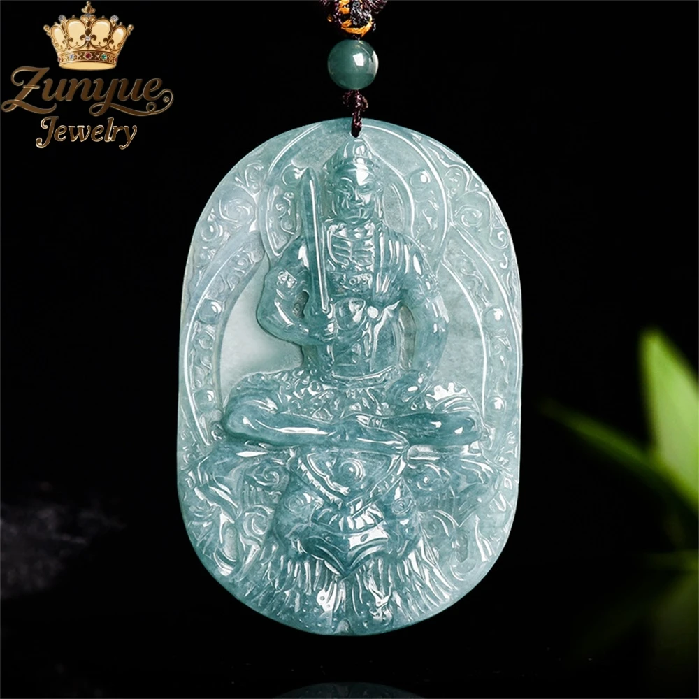 

Натуральный жадеит класса А, необживающий Mingwang, подвеска из синего водного нефрита, роскошные качественные ювелирные изделия, модные ювелирные изделия, подвески, популярные элегантные