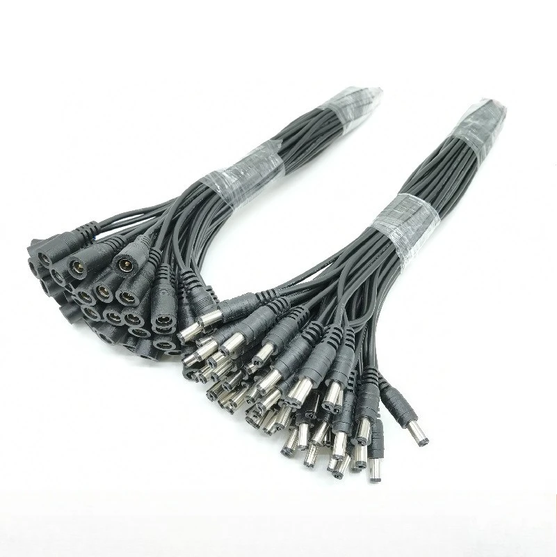 20-pecas-cabo-de-extensao-dc-macho-femea-2464-22awg-conector-de-alimentacao-dc-55-21mm-com-fio-isolado-para-equipamentos-led-e-cftv