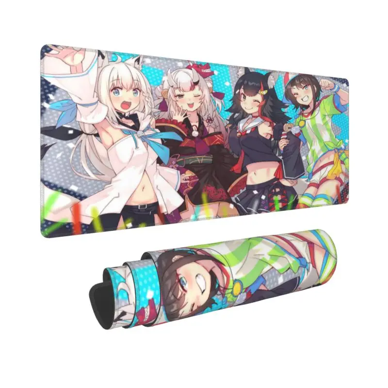 

Hololive Cute Mouse Pad XXL Keyboard Non-Slip Carpet Pc Gaming Gamer Mousepad Varmilo Tapis De Souris Computer Desk Accessories