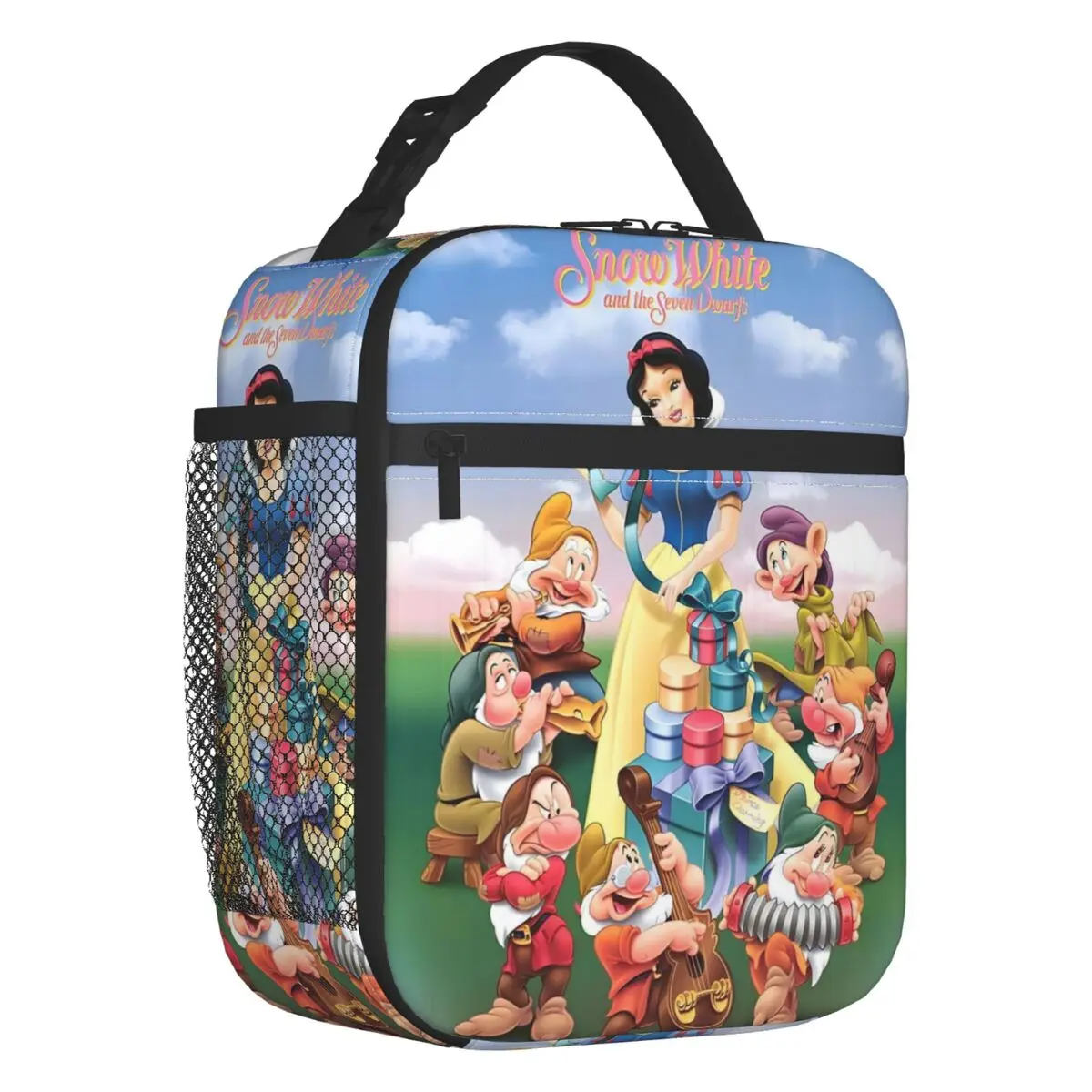 

Snow White And The Seven Dwarfs Insulated Lunch Bag for Women Leakproof Kawaii Princess Cartoon Thermal Cooler Lunch Tote Beach