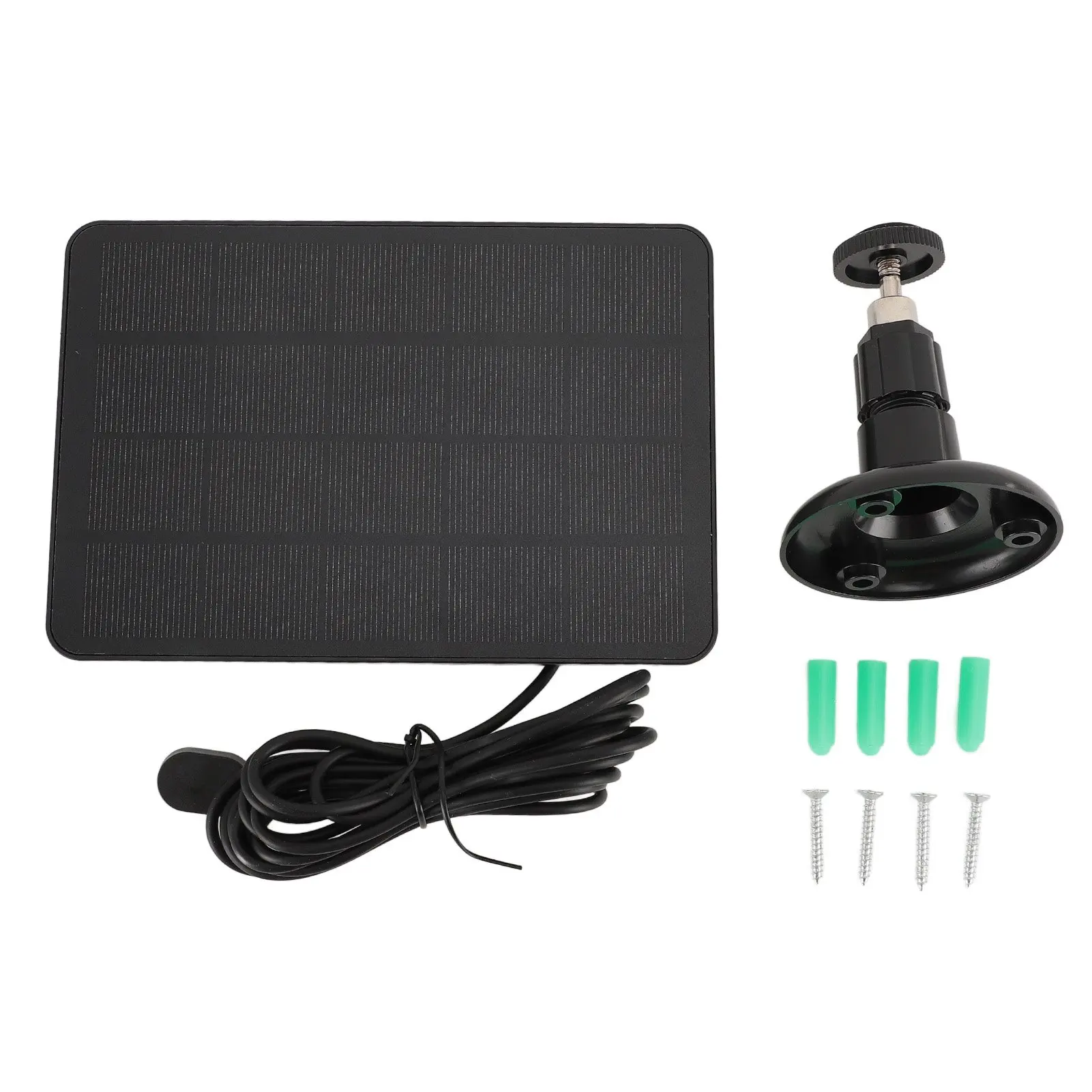 4W 5V Security Camera Solar Panel High Efficiency Solar Charger for Arlo Pro 4 Ultra 2 Pro 3 Ultra Pro 5S Pro 3 Black
