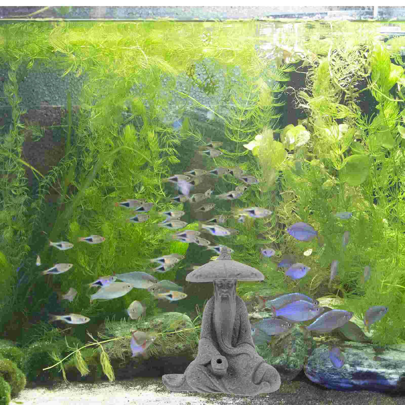 1Pc Jiang Taigong Vissen Decor Hars Visser Standbeeld Japanse Home Decor Rotstuin Beeldje Bonsai Desktop nament Aquarium