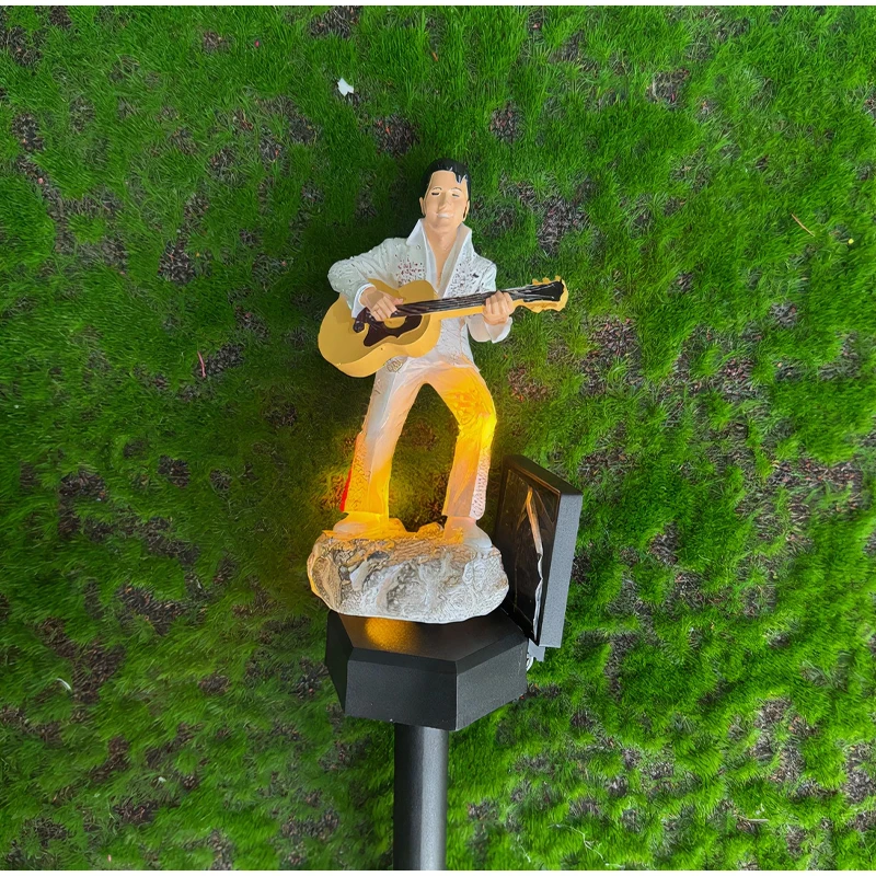 Outdoor Lighting Vintage - Elvis Solar Garden Statue Light Vintage