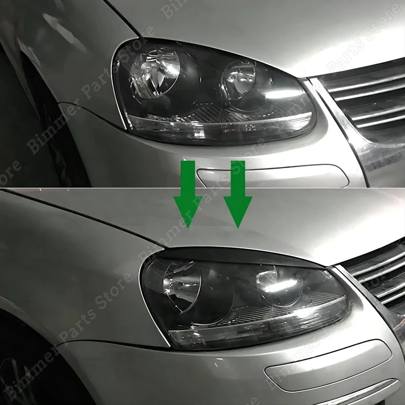 Fog Front Light Frames Cover Trim Racing Sticker griglia Gloss Black Lamp sopracciglio per Volkswagen GOLF 5 MK5 GTI R 2003-2009