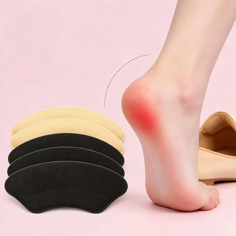 8Pcs Anti-slip Self-Adhesive Heel Inserts Comfort Shoe Pads for Loose Shoes Prevent Heel Slippage